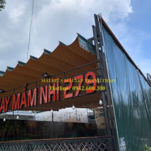 Mái hiên di động quán ăn uy tín Thủ Dầu Một - Bình Dương - Trang Thạo