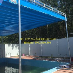 Mái hiên mái xếp di động hồ bơi giá rẻ Thủ Dầu Một - Bình Dương - Trang Thạo