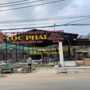 Mái hiên di động cho quán ăn Thủ Dầu Một - Bình Dương - Trang Thạo