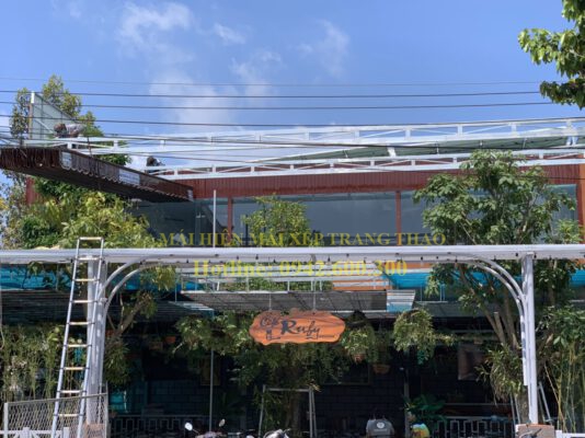 Mái xếp di động quán cà phê chất lượng, giá rẻ Dầu Tiếng Bình - Dương - Trang Thạo